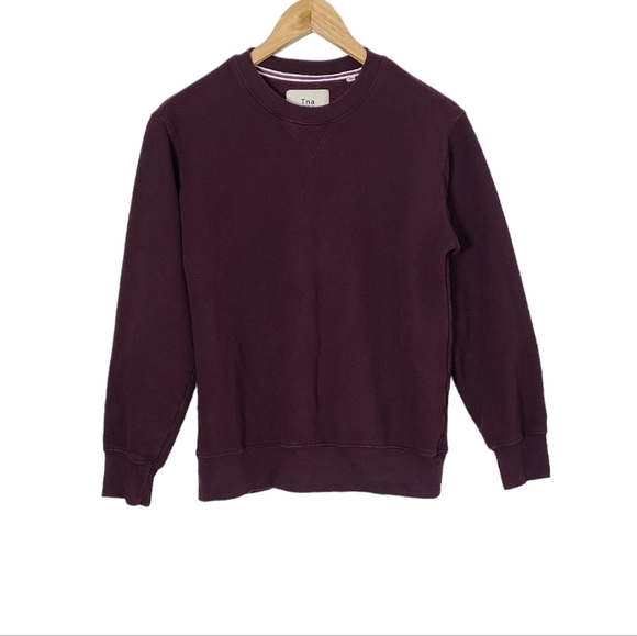 Aritzia TNA Cozy Fleece Perfect Crew Sweatshirt Women's Size XS - Picture 2 of 16